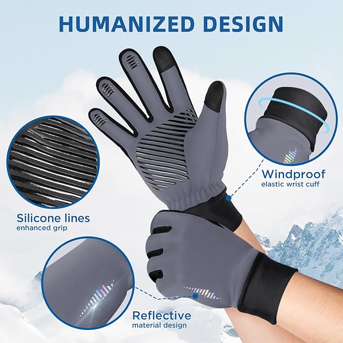 SIMARI Kids Winter Gloves Touchscreen Warm Thermal Water-Resistant for Boy Girl Running Cycling Snow Skiing in Cold Weather