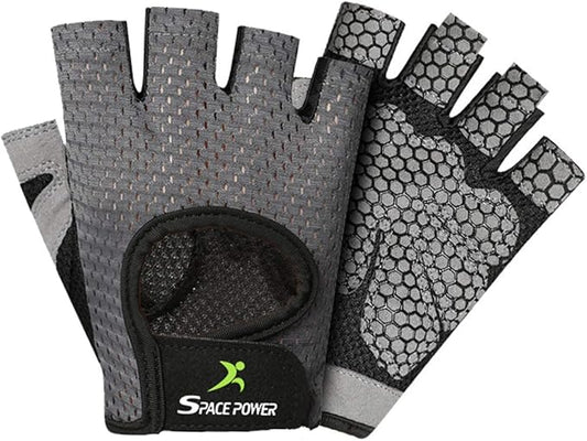 spacepower Workout Gloves - Lightweight Breathable Gym Gloves for Women & Men's Exercise