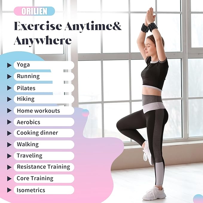 Wrist & Ankle Weights for Women Men 2 (1Lb (1Lb Each)