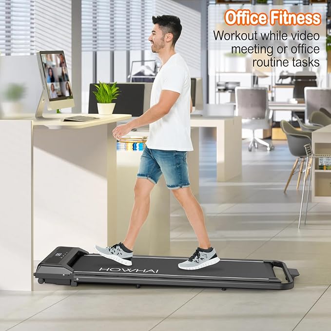 Treadmill with Incline, Walking Pad Foldable Treadmills for Home with 2.5HP, Speed 6.2-7.6MPH Walking Pad with Handle Bar, Remote Control and LED Display