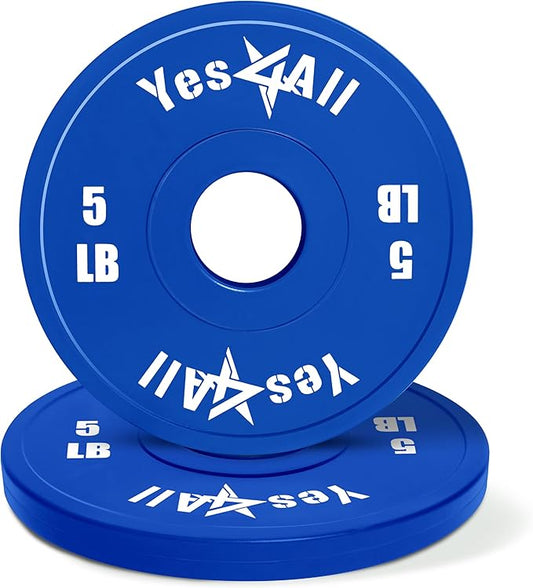 Yes4All Fractional Weight Plates Set of 6 1.25LB 2.5LB 2.5LB 5LB 5LB Pair