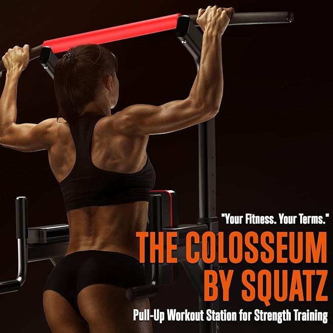 SQUATZ Pull-Up Workout Station with Bench - Multifunctional