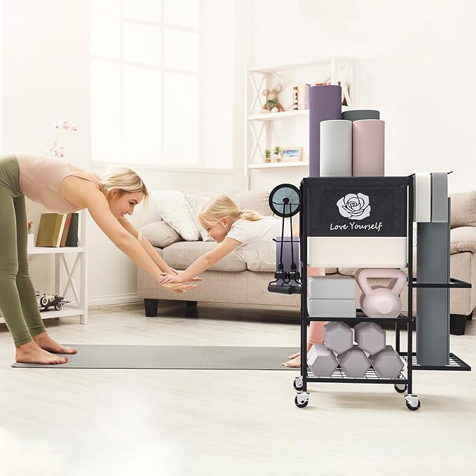 Yoga Mat Storage Rack，Home Gym Storage Rack Gym