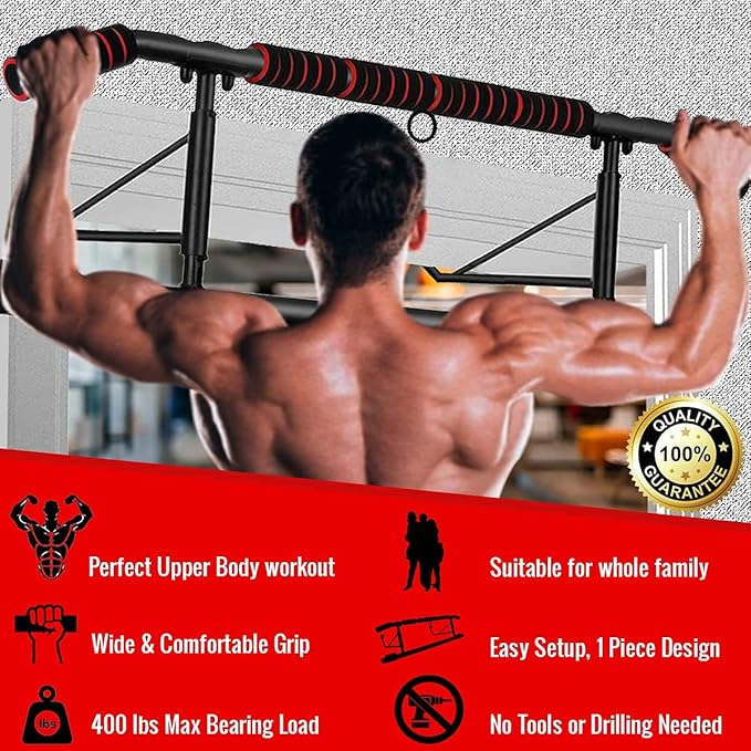 [2024 Upgrade] Multi-Grip Pull up Bar for Doorway