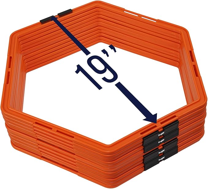 Yes4All Hex Agility Rings/Speed Rings with Carrying Bag