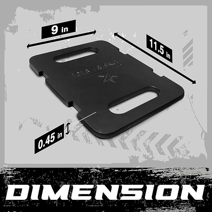 Yes4All Adjustable Ruck Plate with Straps for Rucking 10LB to 40LB