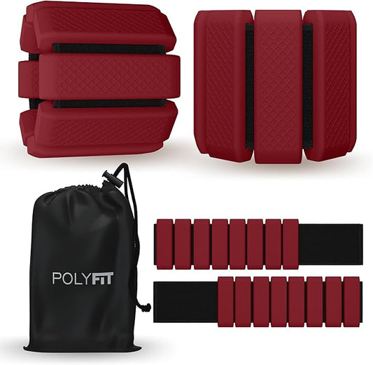 Polyfit Wrist & Ankle Weights - 1 Pair - Wearable Ankle Weights for Women and Men - Wearable Bracelet for Exercise, Yoga, Walking, Running, Dance, Barre, Pilates, Cardio, Aerobics