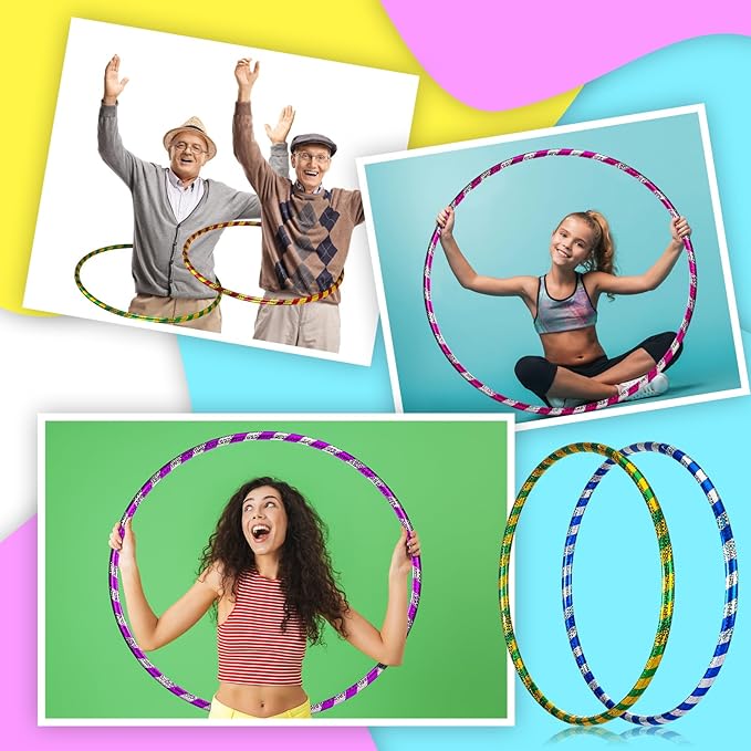 Kathfly Exercise Hoop for Kids Adults Plastic Glitter