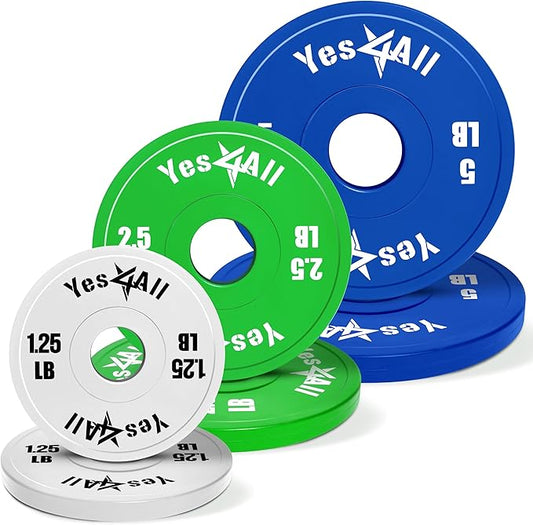 Yes4All Fractional Weight Plates Set of 6 1.25LB 2.5LB 2.5LB 5LB 5LB Pair
