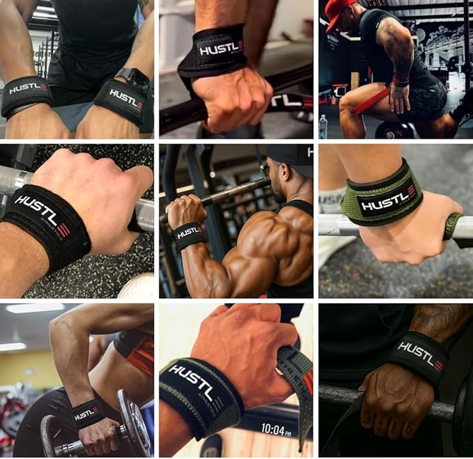 Lifting Straps for Weightlifting & Deadlifts – 21" Wrist Straps with Thick Neoprene Padding – Pro Heavy Duty Gym Wrist Wraps for Powerlifting, Bodybuilding & Strength Training for Men & Women