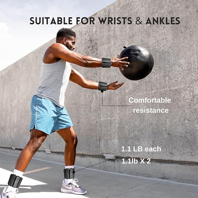 Ankle weights and Adujstable Wrist Weights for Women 2 (1.1 (1.1 lb
