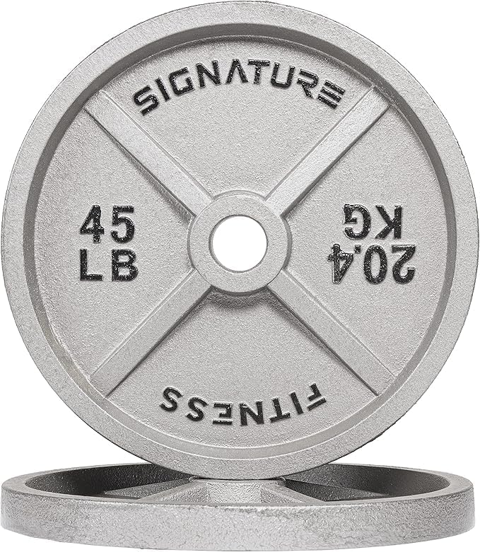 Deep Dish 2-Inch Olympic Cast Iron Weight Plates with E-Coating