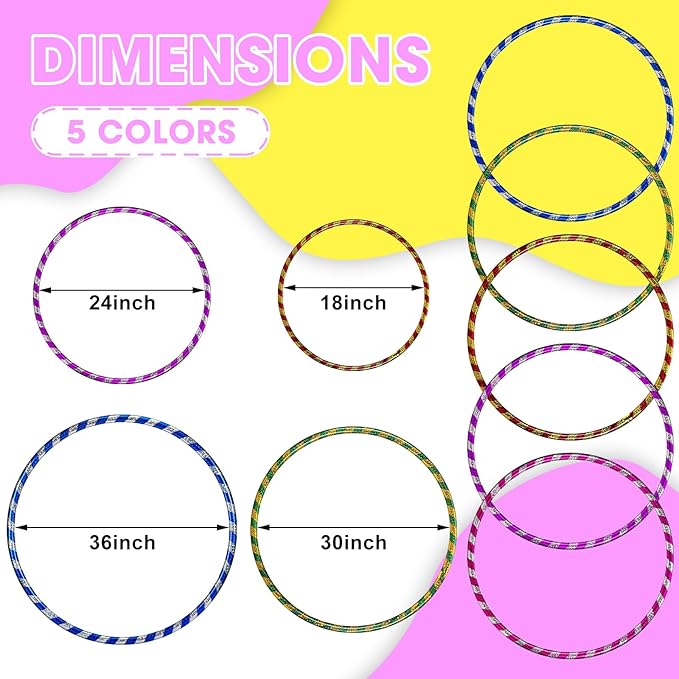 Kathfly Exercise Hoop for Kids Adults Plastic Glitter
