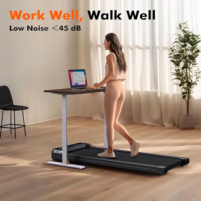 Walking Pad Treadmill with Incline, 3-Levels 300 lbs Capacity Portable Under Desk Treadmill for Home Office Apartment, Mini Space-Saving Compact Design, 2.5HP Ultra-Quiet, Heavy Duty 2025 Upgrade