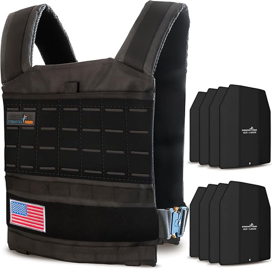 Weighted Vest 6lb, 10lb, 12lb, 25lb, 35lb, 45lb, 60lb Removable Iron Weights for Men and Women Workout for Calisthenics and Fitness Sport Training