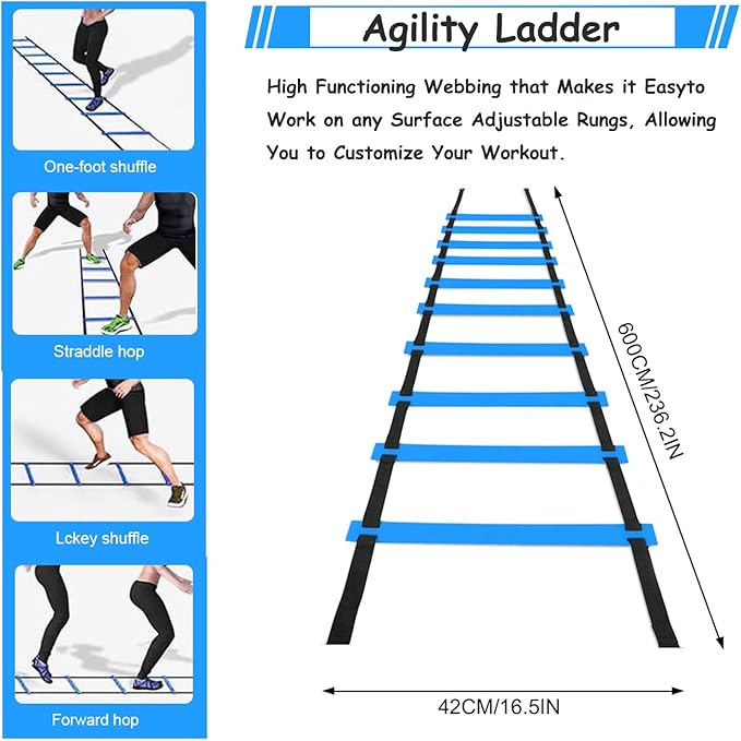 TGLTIC Soccer Agility Training Equipment Set 1 Agility 20 Soccer 4 Steel