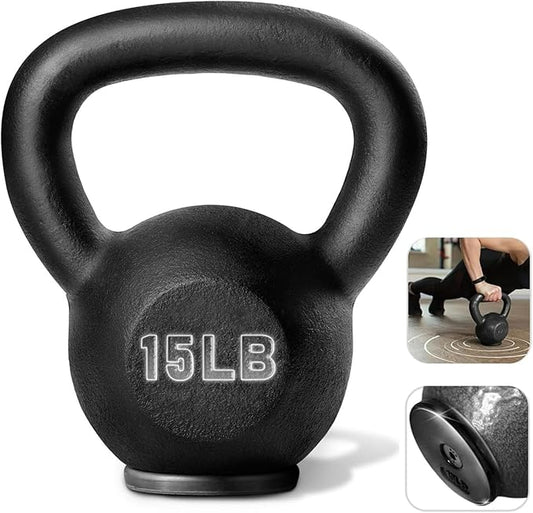 Yes4All Kettlebell Adjustable/Cast Iron/Protective Base Solid Smooth