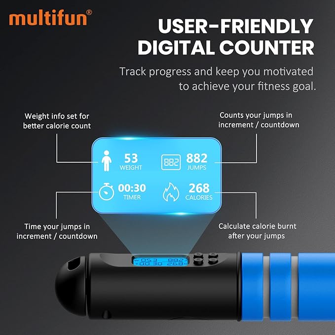 Jump Rope, multifun Speed Skipping Rope with Calorie