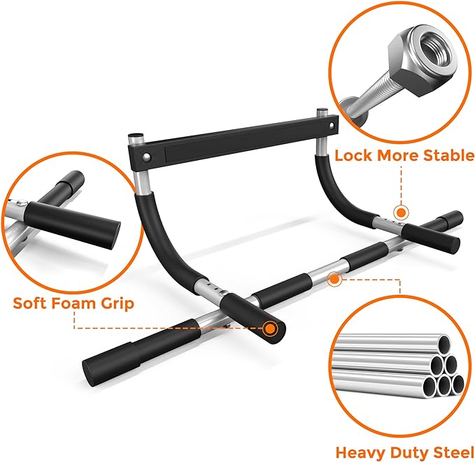 ONETWOFIT Pull Up Bar for Doorway