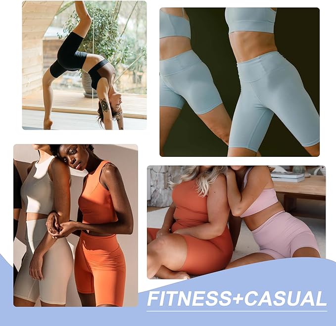 CAMPSNAIL Workout Biker Shorts Women - 3"/5"/8" High Waisted Tummy Control Spandex Booty Volleyball Shorts for Yoga Dance