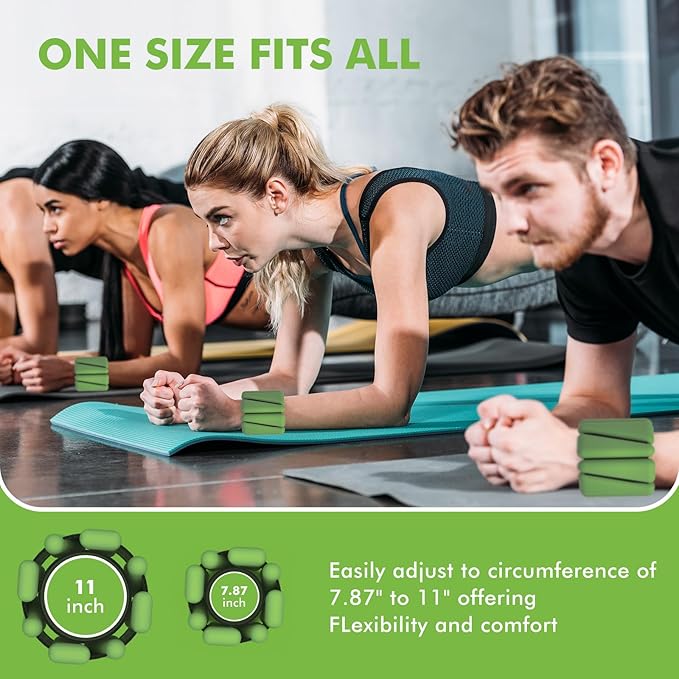 Wrist Weights, Ankle Weights for Women Men, Adjustable 2 (1LB (1LB Each)