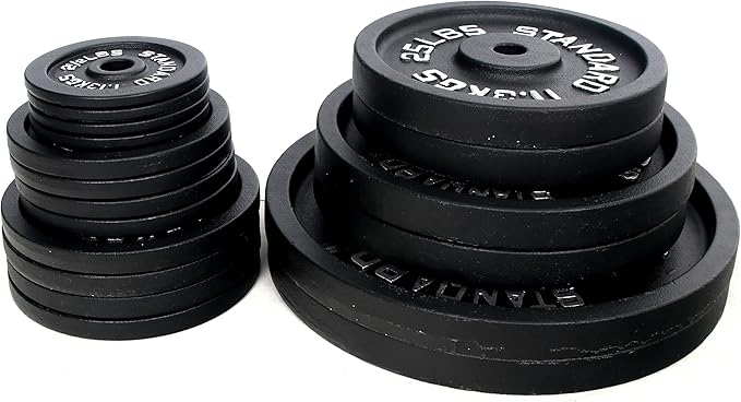 Signature Fitness Olympic Cast Iron Plate for Strength