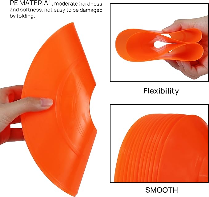 brooman 50-Pack Soccer Disc Cones Training Sports Cone