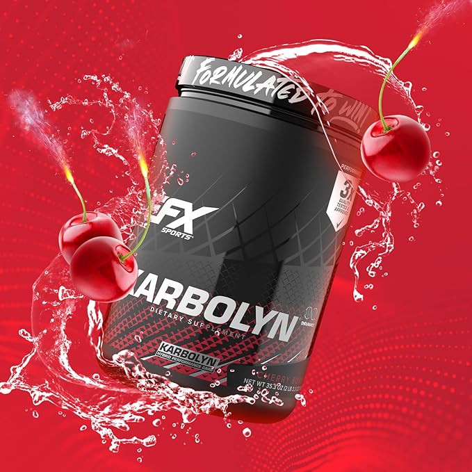 EFX Sports Karbolyn Fuel | Fast-Absorbing Carbohydrate Powder | Carb Load, Sustained Energy, Quick Recovery | Stimulant Free | 19 Servings (Cherry Bomb)