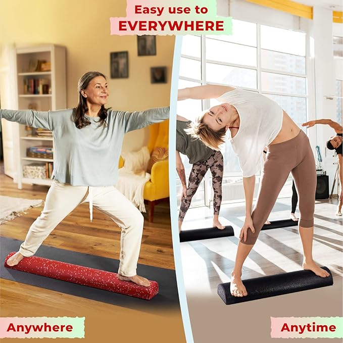 Yes4All High Density Half Round Foam Roller Support 12", 18", 18", 24", 24", 36" 36"
