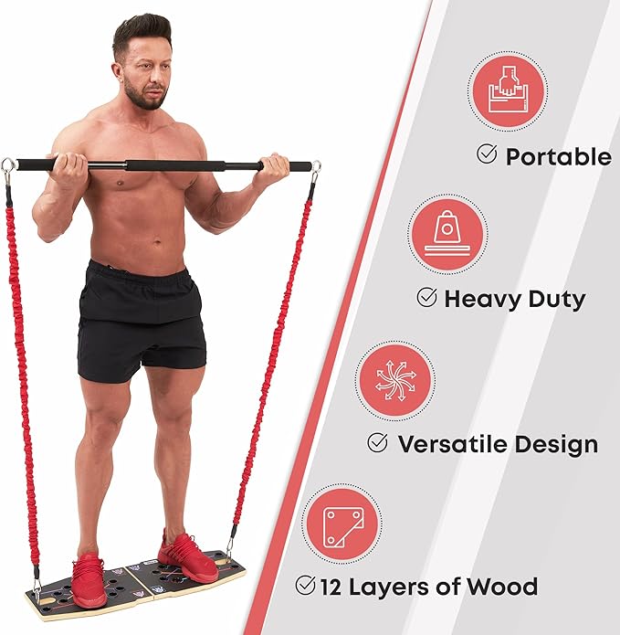 Push Up Board Workout Equipment for Chest Triceps, Back, Arms Muscles, Fitness Portable Pushup Board For Man And Women, Perfect Multi-Functional Push-Up Stand Bar Muscle Building by CTRL Sports