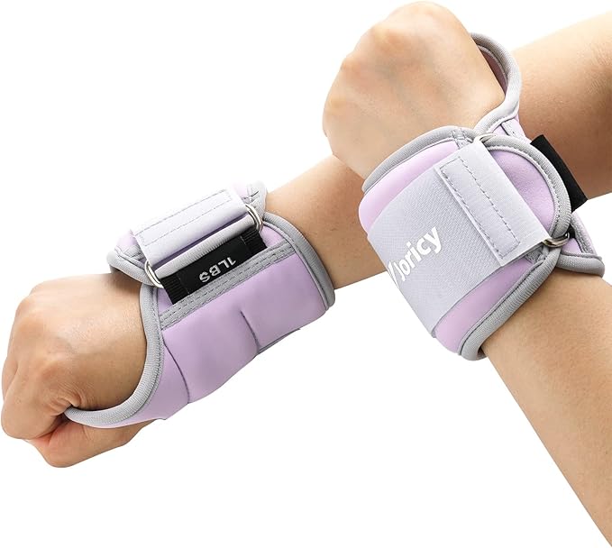 Wrist Weights with Thumb Loops Lock for Women Men Kids 1 Pair 2 3 4 5 6 LBS Arm Weight Ankle Weights Weighted Gloves for Running Walking Jogging Physical Therapy Gym Workout Cardio Exercises