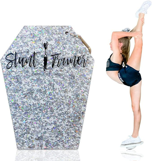 Flyer Cheer Stand for Cheerleader Balance & Flexibility Core Strength Training - Cheer Balance Trainer Stunting Stand Practice Board Cheerleading Equipment for Flyers, Grey