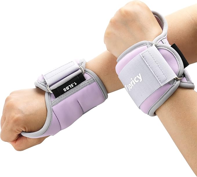 Wrist Weights with Thumb Loops Lock for Women Men Kids 1 Pair 2 3 4 5 6 LBS Arm Weight Ankle Weights Weighted Gloves for Running Walking Jogging Physical Therapy Gym Workout Cardio Exercises