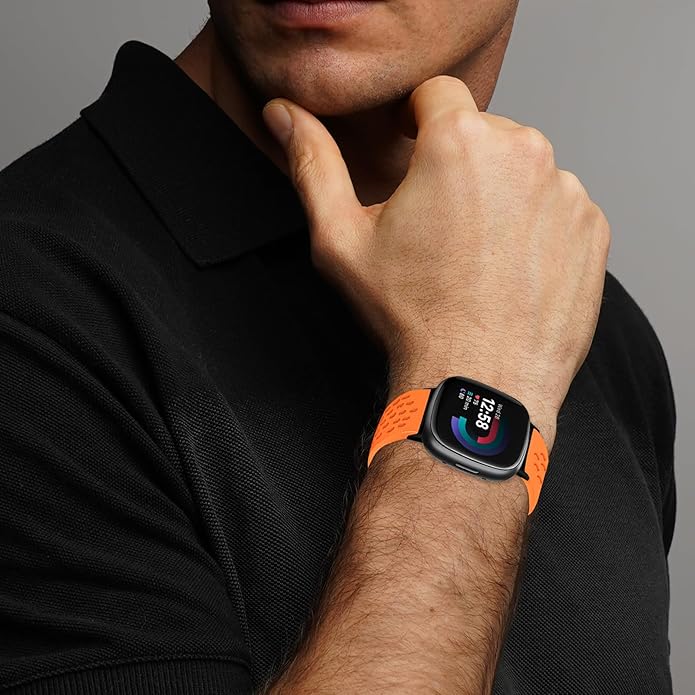 Magnetic Anti Sweat Sport Band Compatible for Fitbit 2/Fitbit Versa 4/Fitbit Sense/Fitbit 3, Waterproof