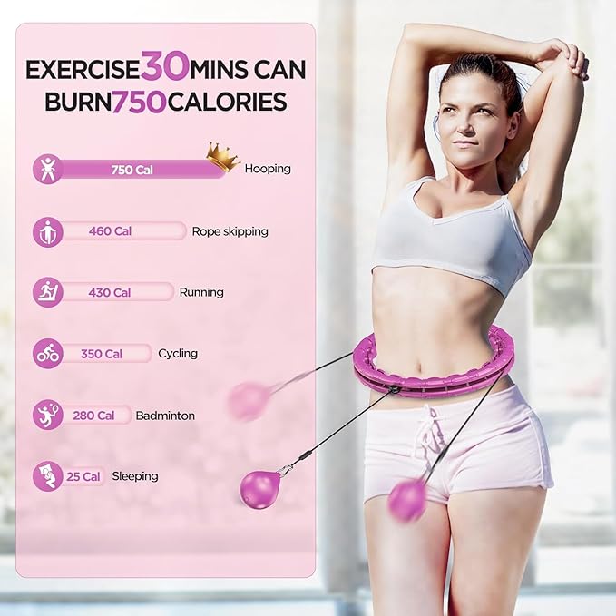 Weighted Exercise Hoop Plus Size 32 Detachable 2 in 1 Abdomen