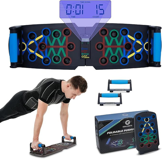 Solid Push Up Board with Automatic Smart Counter, Foldable Push Up Board, Push Up Bar at Home Gym, Professional Strength Training Equipment For Man and Women, Gift for Boyfriend