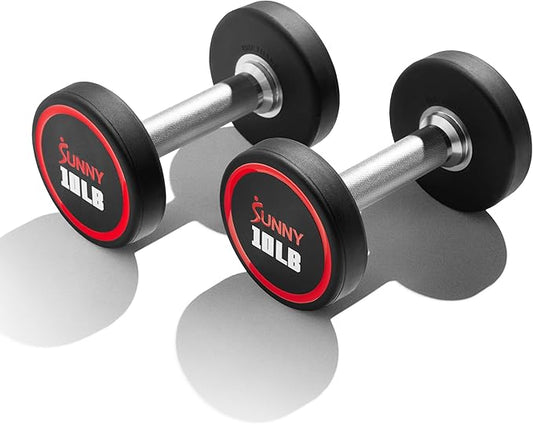 Sunny Health & Fitness Premium Polyurethane Commercial Grade 5-50LB