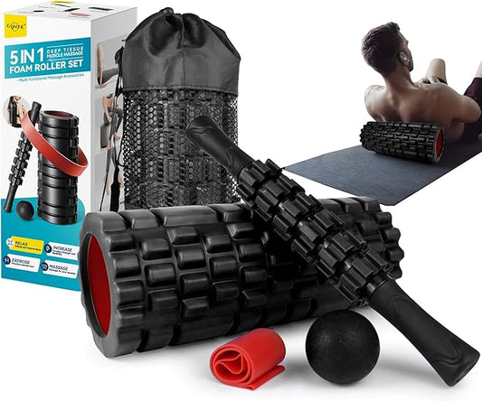 5 in1 Foam Roller Set for Deep Tissue