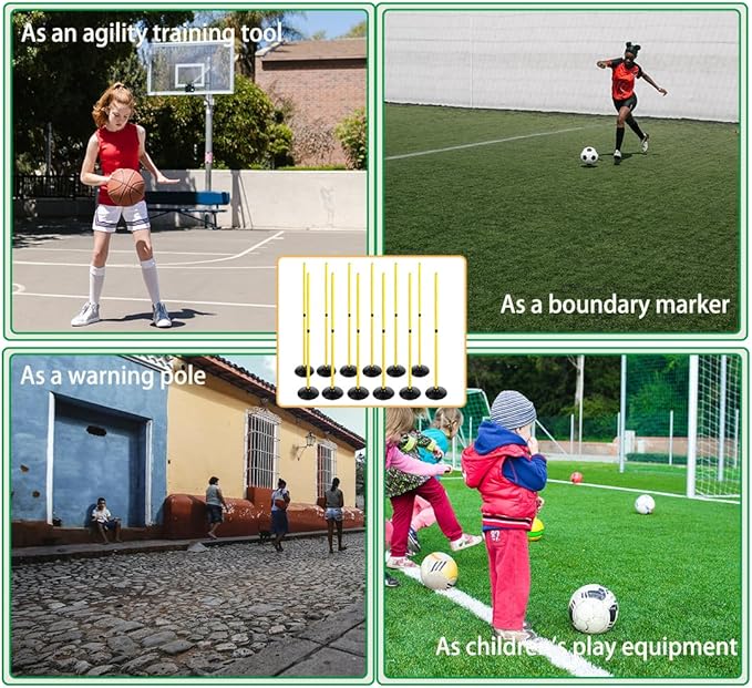 Soccer Agility Poles Set Detachable Sports Trainning Speed