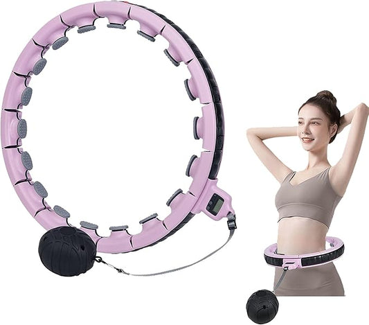 Pilates Circles Weighted Smart Fit Hoop for Adults 16 Detachable Ball,42''