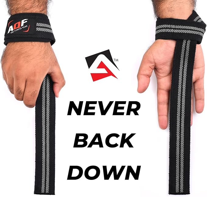 Lifting Wrist Straps for Weightlifting, Powerlifting & Deadlifts – 23” Neoprene Padded Cotton Straps for Strength Training & Gym Workouts - Maximum Grip Support for Men & Women