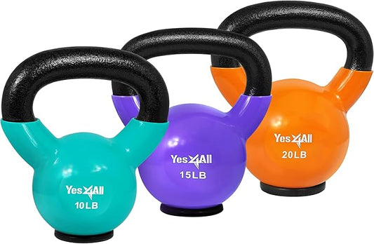 Yes4All Kettlebells Rubber Base (10-65 lbs)
