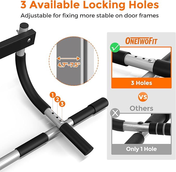 ONETWOFIT Pull Up Bar for Doorway