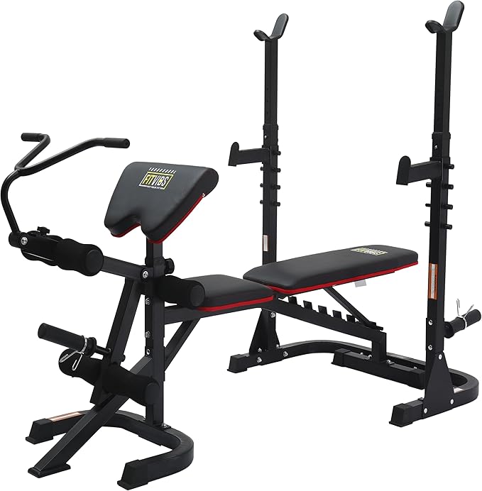 Signature Fitness Multifunctional Workout Station Adjustable Workout Bench 800-Pound Capacity