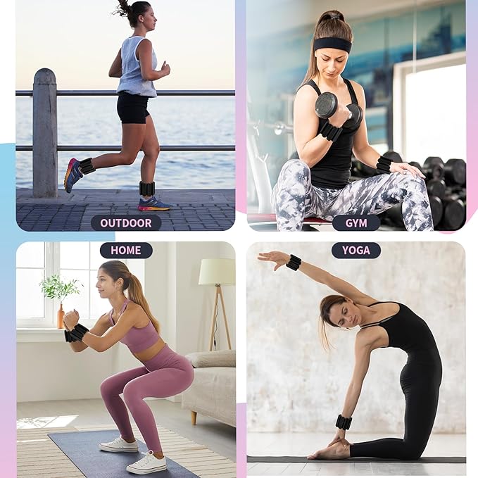 Wrist & Ankle Weights for Women Men 2 (1Lb (1Lb Each)