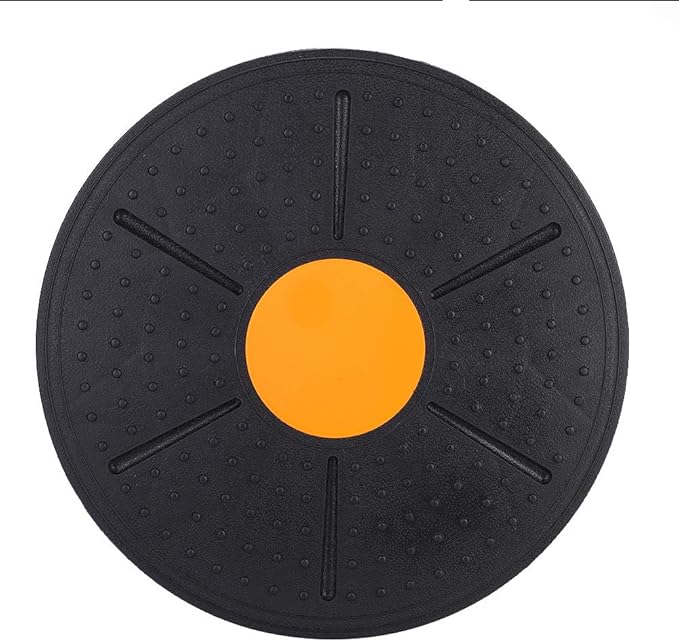 VGEBY Wobble Balance Board, Plastic Workout Stability Disc Yoga Training Fitness Exercise Stability Balancing Trainer(Orange) Yoga Supplies