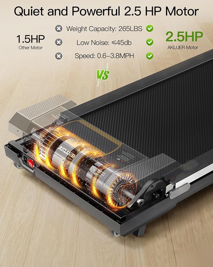 Walking Pad with Incline, Under Desk Treadmill for Home, 2.5HP Portable Treadmills with Remote Control, 4 in 1 Incline Treadmill with LED Display