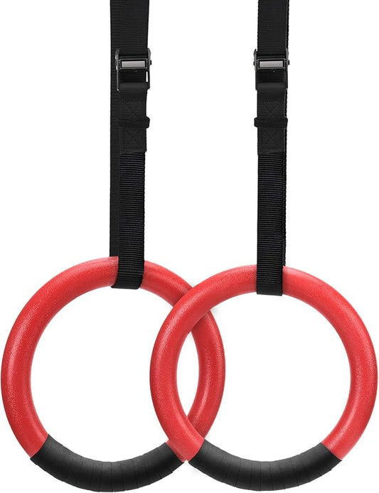 PACEARTH Gymnastic Rings 1100lbs Capacity with 14.76ft Adjustable