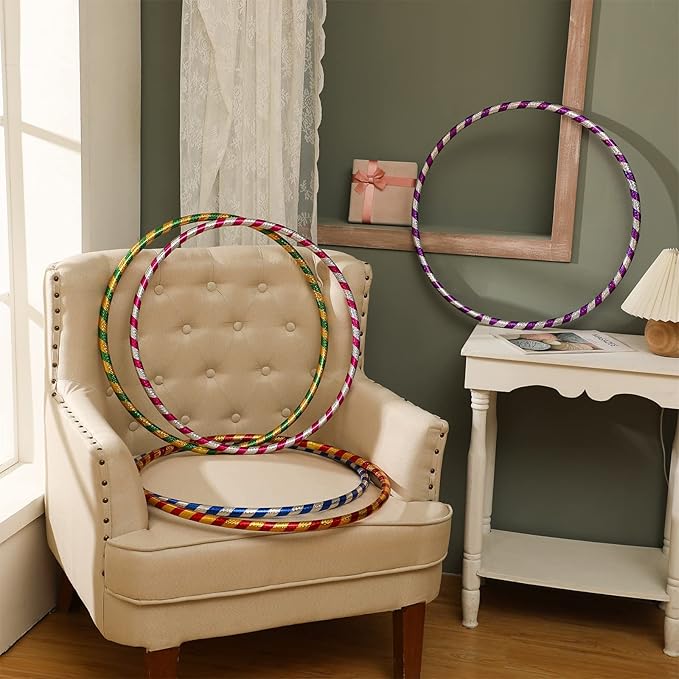 Kathfly Exercise Hoop for Kids Adults Plastic Glitter
