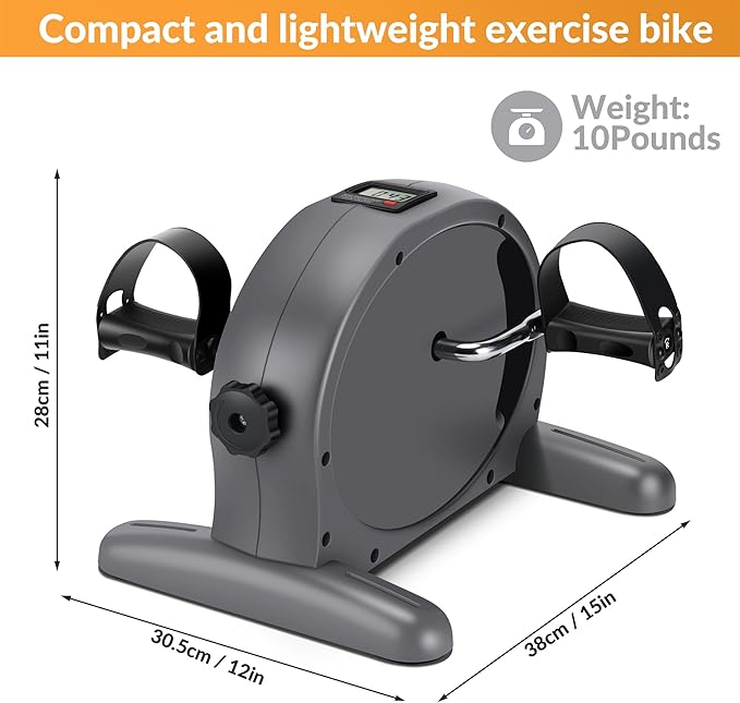 Padel Exerciser Mini Exercise Bike for Leg and Arm Cycling, Warm Up Exercise